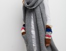 studiogiovetti fashion woman big grey scarf